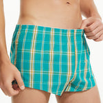 Men’s Vent Classic Plaid Cotton Boxers With Fly