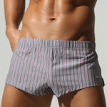 2 Pack Men's Breathable Cotton Classic Pinstripe Home Shorts