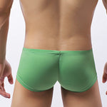 2 Pack Men's Soft U-Pouch Sexy Breathable Solid Color Trunks