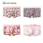 4 Pack Men's Cartoon Cotton Anti-Bacterial Boxer Briefs
