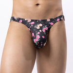 6 Pack Men's Bold Prints Stretch Fit Quick-Dry Sexy Thongs