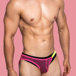 2 Pack Men's Low Waist Sexy Mesh Breathable Sports Transparent Briefs
