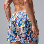 Men's Plaid Patterned Lightweight & Airy Sporty Cut Board Shorts