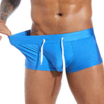 Men’s U Convex Pouch Swim Trunks with Drawstring