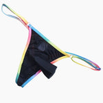 3 Pack Men's Ultra-Thin Sexy Smooth Breathable Contrast Waistband Strings