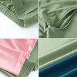 Men's Ice Silk Raised Opening Culottes Mesh Plus Length Boxer Briefs