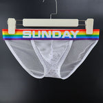 2 Pack Men's Rainbow Mesh Lightweight Breathable Bikinis