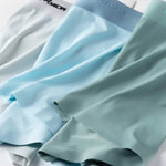 3 Pack Men's Ultra-thin Ice Silk Seamless Solid Trunks
