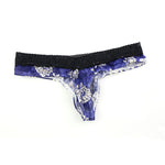 4 Pack Men's Lace Comfy Waistband U-Pouch Thongs