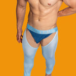 Men's Low-Waist Sexy Hollow Silk-Smooth Semi-Transparent Thermal Pants