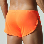 2 Pack Men's Solid Color Second-Skin Soft-Touch Quick-Dry Boxer Shorts