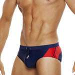 Men's Seamless Comfort Color-Blocked Quick-Dry Swim Briefs