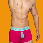 2 Pack Men's Mesh Transparent Open-Cut Cotton Mesh Trunks