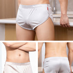 Men's Lounge Pants Comfortable Breathable Silky Sleep Shorts