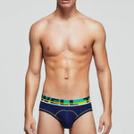 2 Pack Men's Sporty Cut Odor-Control Day-Long Comfort Snug Fit Briefs