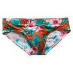 Men’s Floral Print Swim Briefs With Removable Pad