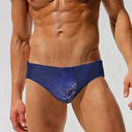 Men's Bold Prints Sporty Cut Anti-Chafing UV Protection Swim Briefs