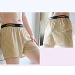 3 Pack Men's Loose-Fit Striped Design Stylish Premium Cotton Boxer Shorts