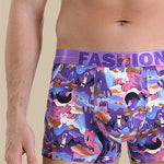 3 Pack Men's Cartoon Modal Printed Briefs And Trunks