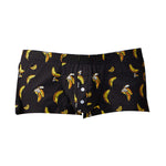 2 Pack Men's Low-Rise Cotton Boxer Shorts with Playful Print