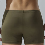 2 Pack Men's Premium Cotton Lightweight & Airy Button Fly Comfy Waistband Trunks