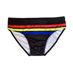 Men's 4-Way Stretch Perfect Fit Colorful Striped Swim Briefs