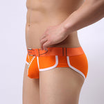 Zipper Belt Printed Cotton Pouch Briefs