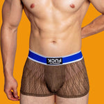 3 Pack Men's Lace Mesh Quick-Drying Breathable Solid Color Trunks
