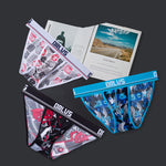 2 Pack Men's Breathable Ice Silk High-Cut Printed Bikini