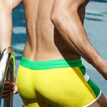 Men's Trendy Color-Block Beach Swim Shorts & Trunks