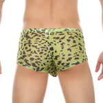 4 Pack Leopard Print See-through Mesh Trunks