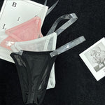 2 Pack Men's Seamless Semi-Transparent Thongs