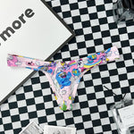 2 Pack Men's Low-Rise Sexy Print Thong