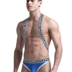 Men's Sexy Mesh U-convex Large Pouch Breathable Vest One-piece Suspender T-back