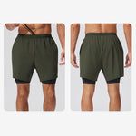 Men's Solid Color Anti-Exposure Liner & Breathable Running Activewear Shorts