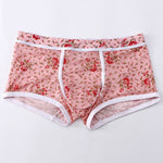 2 Pack Men's Mesh Print Trunks with Prominent Support Pouch