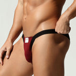 2 Pack Men's Ultra-Soft Cotton Low-Rise Sexy Anti-Chafing Stretch Jockstrap