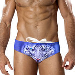 Men's Low-Rise Stylish Animal Print Swim Briefs
