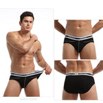 3 Pack Men's Comfortable Sporty Breathable Low-Waist Sexy Briefs