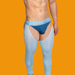 Men's Low-Waist Sexy Hollow Silk-Smooth Semi-Transparent Thermal Pants