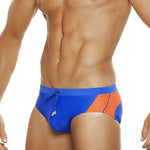 Men's Seamless Comfort Color-Blocked Quick-Dry Swim Briefs