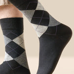 5 Pack Men's Simple Textured Crew Socks