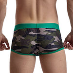 2 Pack Men's Camouflage Print Mesh Supportive Fit Touch-Free Soft-Touch Trunks