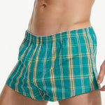 Men’s Vent Classic Plaid Cotton Boxers With Fly
