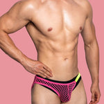 2 Pack Men's Low Waist Sexy Mesh Breathable Sports Transparent Briefs
