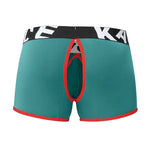 2 Pack Men's Sexy Modal Trunks with Open Front & Back and Removable Pouch