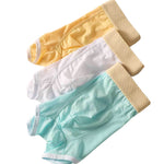 4 Pack Men's Ultra-Thin Breathable Solid Color Separated Pouch Smooth Trunks