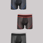 3 Pack Men's Mesh Sport Boxer Briefs – Anti-Chafing with Dual Pouch Support