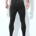 Men's High Waist Plus Fleece Cotton Warm Pants with  with Fly