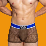 3 Pack Men's Lace Mesh Quick-Drying Breathable Solid Color Trunks